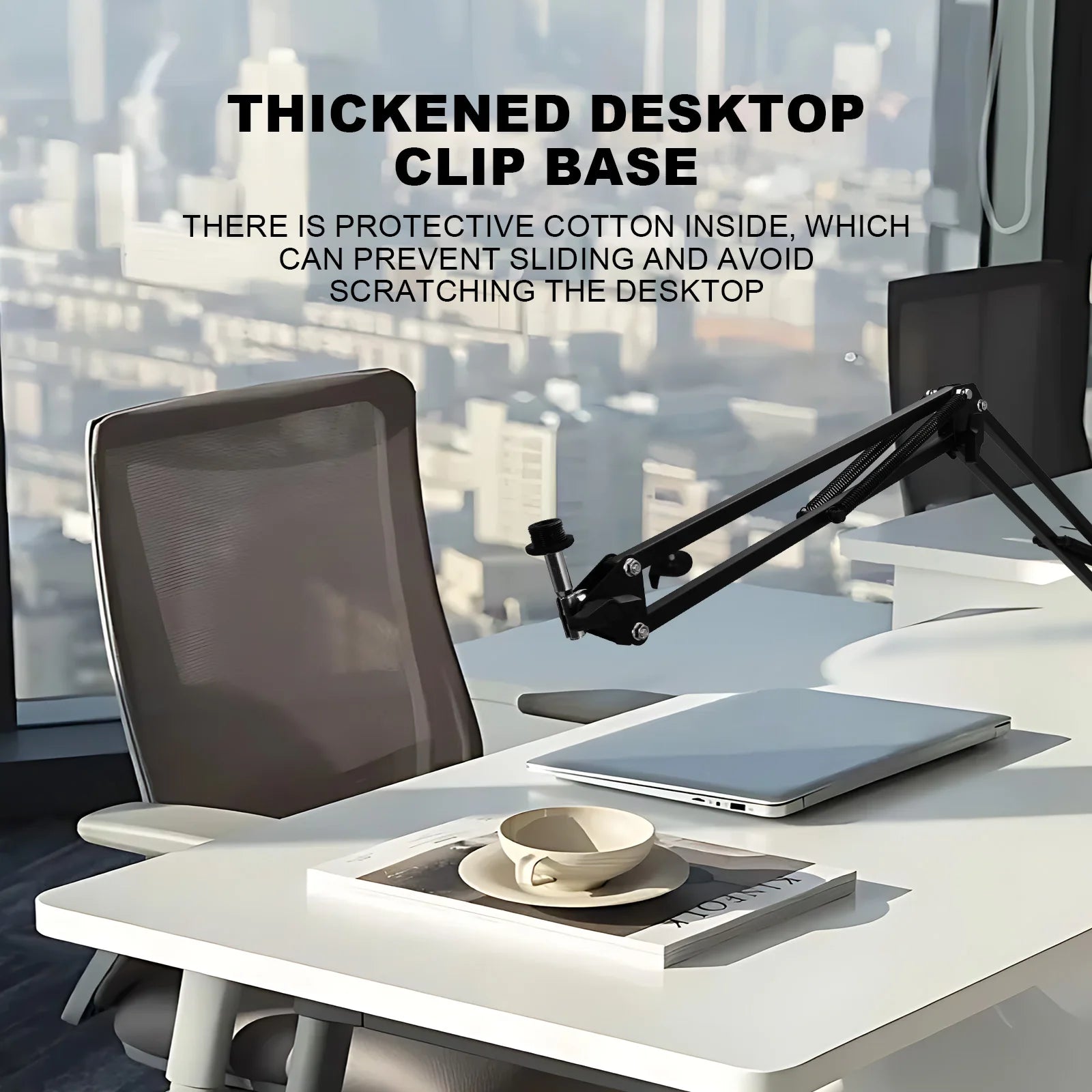 Adjustable Microphone Suspension Boom Scissor Arm Stand for K669 K670 K658 K678 K690,Compact Mic Stand for Broadcasting